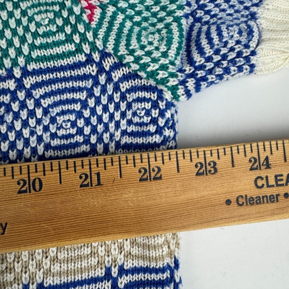 I.C. Isaacs Womens Size Petite L Short Sleeve Knit Sweater Striped - Picture 5 of 7